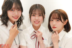 「この夏、この曲といっぱい思い出を作りたい」HKT48 19枚目シングル「半袖天使」を地頭江音々、市村愛里、梁瀬鈴雅が語る。